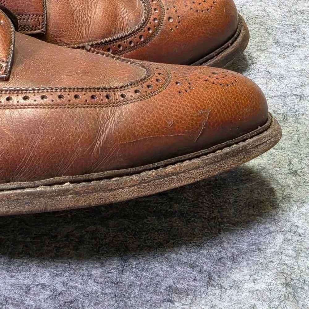 Florsheim Mens Royal Imperial 97625 Wingtip Leather Brown 13 3E Vintage Brogue